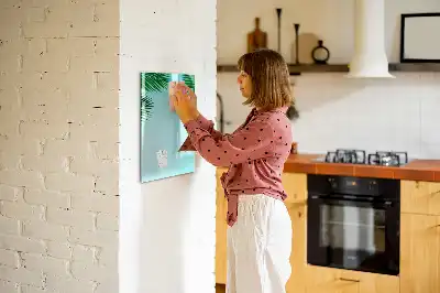 Magnetinė sauso valymo lenta palmės lapų rašto