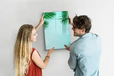 Magnetinė sauso valymo lenta palmės lapų rašto