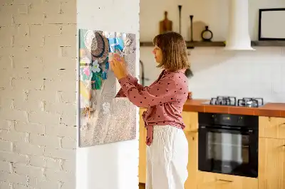 Magnetinė sauso valymo lenta smėlio paplūdimio dizaino