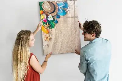Magnetinė sauso valymo lenta smėlio paplūdimio dizaino