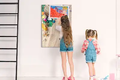 Magnetinė sauso valymo lenta smėlio paplūdimio dizaino