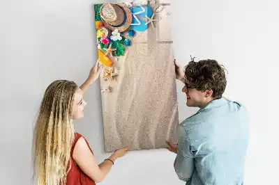 Magnetinė sauso valymo lenta smėlio paplūdimio dizaino