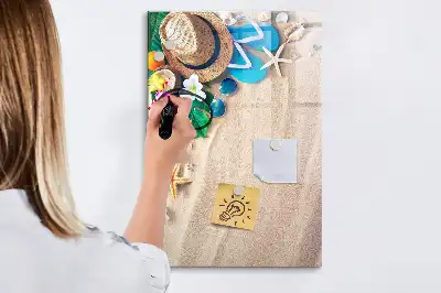 Magnetinė sauso valymo lenta smėlio paplūdimio dizaino