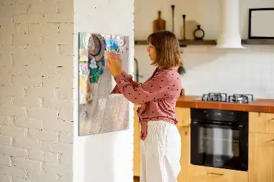 Magnetinė sauso valymo lenta smėlio paplūdimio dizaino