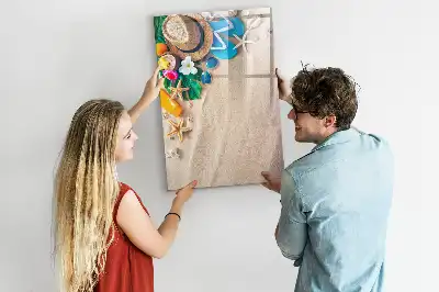 Magnetinė sauso valymo lenta smėlio paplūdimio dizaino