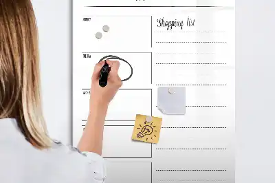 Magnetinė savaitės valgiaraščio lenta sauso valymo
