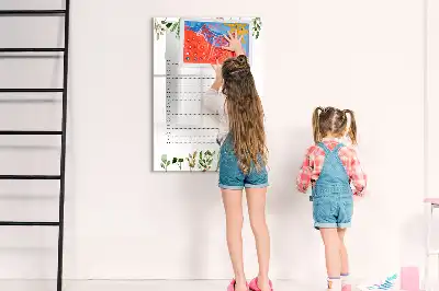 Magnetinė sauso valymo lenta su šiandienos darbų sąrašu