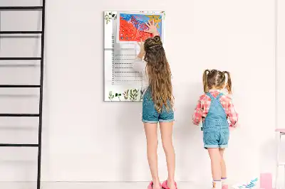 Magnetinė sauso valymo lenta su šiandienos darbų sąrašu