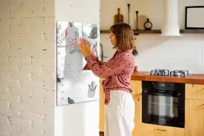 Magnetinė sauso valymo lenta dekoratyvinė užrašų lenta