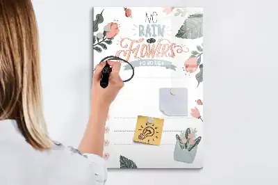 Magnetinė sauso valymo lenta dekoratyvinė užrašų lenta