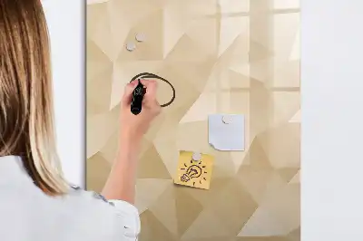Magnetinė sauso valymo lenta trikampių abstrakcijos dizaino
