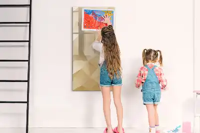 Magnetinė sauso valymo lenta trikampių abstrakcijos dizaino