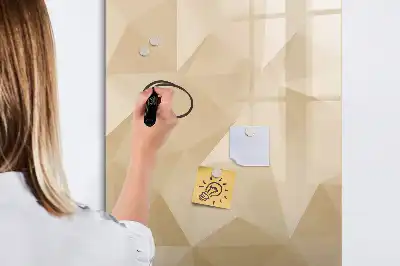Magnetinė sauso valymo lenta trikampių abstrakcijos dizaino