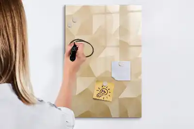 Magnetinė sauso valymo lenta trikampių abstrakcijos dizaino