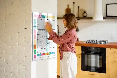 Magnetinė savaitės valgiaraščio lenta sauso valymo