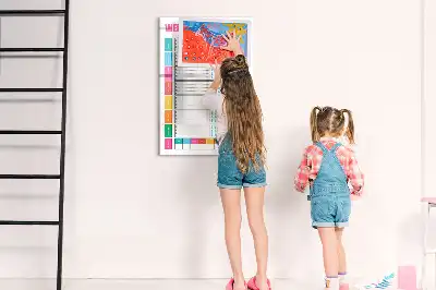 Magnetinė savaitės valgiaraščio lenta sauso valymo