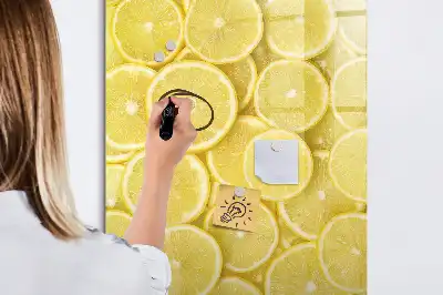 Magnetinė sauso valymo lenta citrinų griežinėlių raštas