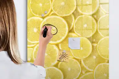 Magnetinė sauso valymo lenta citrinų griežinėlių raštas