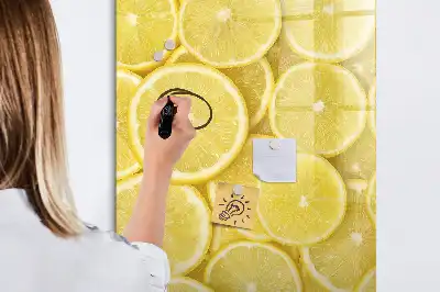 Magnetinė sauso valymo lenta citrinų griežinėlių raštas