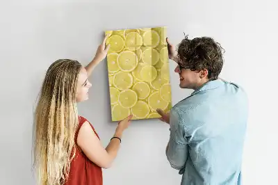 Magnetinė sauso valymo lenta citrinų griežinėlių raštas