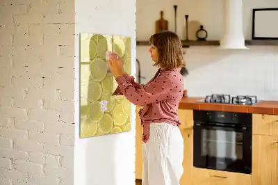 Magnetinė sauso valymo lenta citrinų griežinėlių raštas