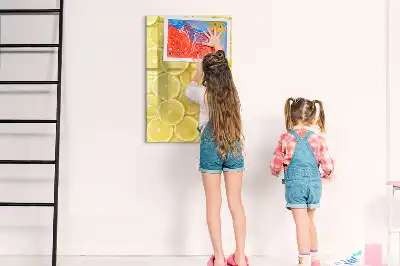 Magnetinė sauso valymo lenta citrinų griežinėlių raštas