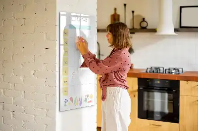 Magnetinė savaitės valgiaraščio lenta skirta sausam valymui