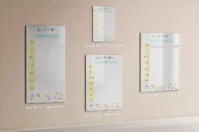 Magnetinė savaitės valgiaraščio lenta skirta sausam valymui