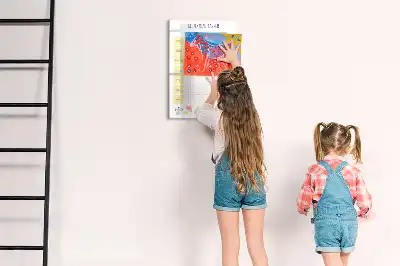 Magnetinė savaitės valgiaraščio lenta skirta sausam valymui
