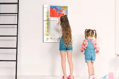 Magnetinė savaitės valgiaraščio lenta skirta sausam valymui