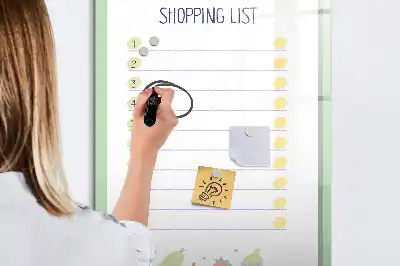 Magnetinė sauso valymo lenta pirkinių sąrašui