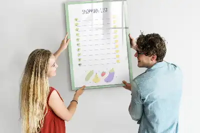 Magnetinė sauso valymo lenta pirkinių sąrašui