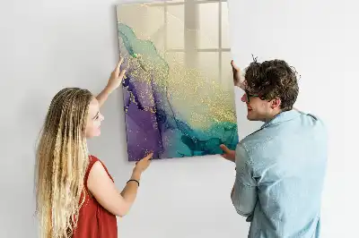 Magnetinė sauso valymo lenta spalvingo marmuro rašto
