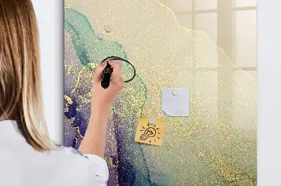 Magnetinė sauso valymo lenta spalvingo marmuro rašto
