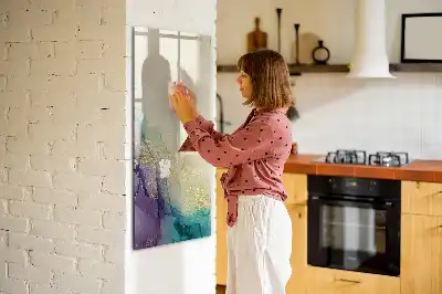Magnetinė sauso valymo lenta spalvingo marmuro rašto