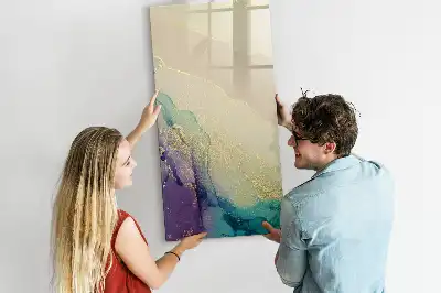 Magnetinė sauso valymo lenta spalvingo marmuro rašto