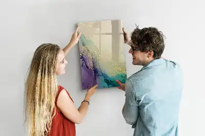 Magnetinė sauso valymo lenta spalvingo marmuro rašto