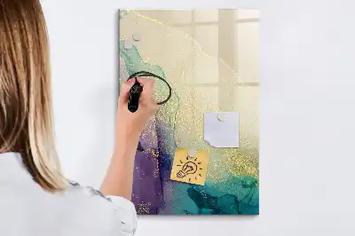 Magnetinė sauso valymo lenta spalvingo marmuro rašto