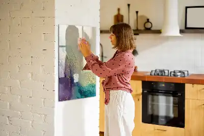 Magnetinė sauso valymo lenta spalvingo marmuro rašto