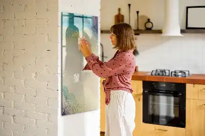 Magnetinė sauso valymo lenta spalvingas marmuras