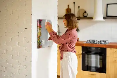 Magnetinė sauso valymo lenta daržovės ant medžio
