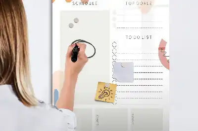 Magnetinė sauso valymo lenta dienos planuoklis