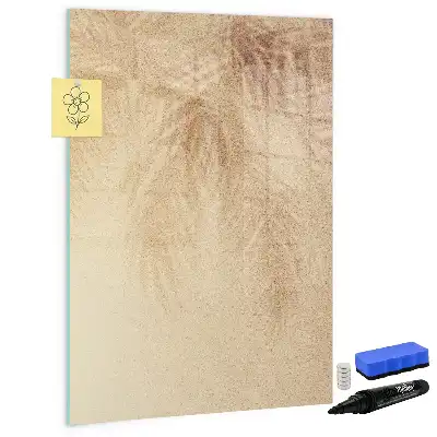 Magnetinė sauso valymo lenta palmės lapų šešėlio rašto