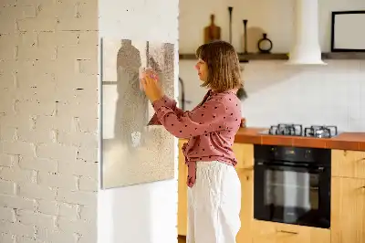 Magnetinė sauso valymo lenta palmės lapų šešėlio rašto
