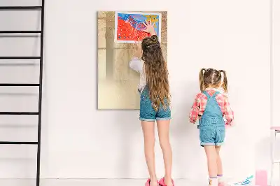 Magnetinė sauso valymo lenta palmės lapų šešėlio rašto