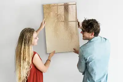 Magnetinė sauso valymo lenta palmės lapų šešėlio rašto