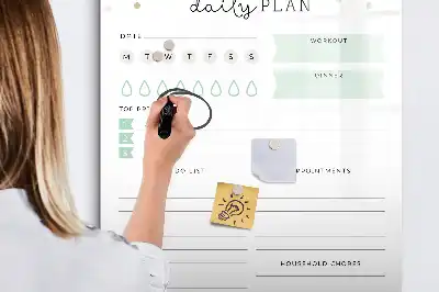 Magnetinė lenta dienos planas su sausu valymu