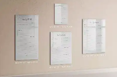 Magnetinė lenta dienos planas su sausu valymu