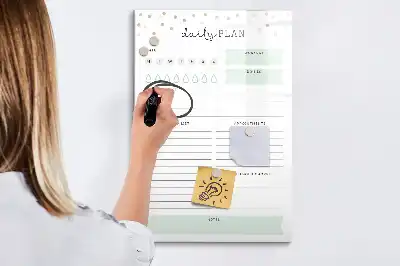 Magnetinė lenta dienos planas su sausu valymu
