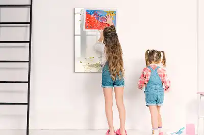 Magnetinė sauso valymo lenta auksinė daržovių abstrakcija